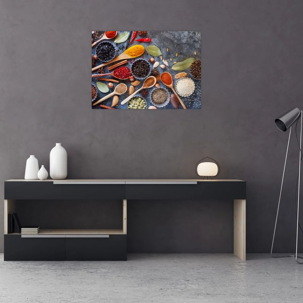 Obraz na szkle - Przyprawy (70x50 cm)