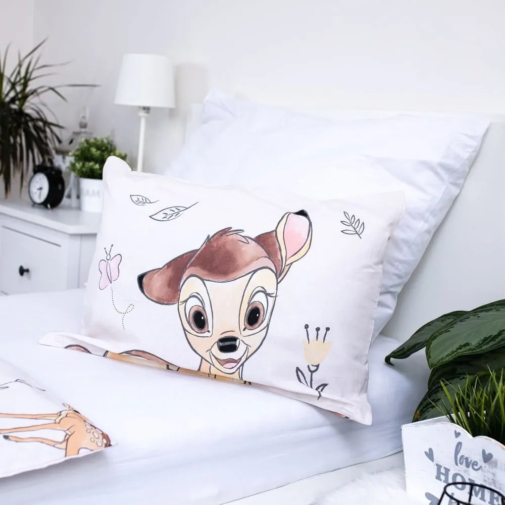 Bawełniana pościel dziecięca do łóżeczka 100x135 cm Bambi "Beige" – Jerry Fabrics