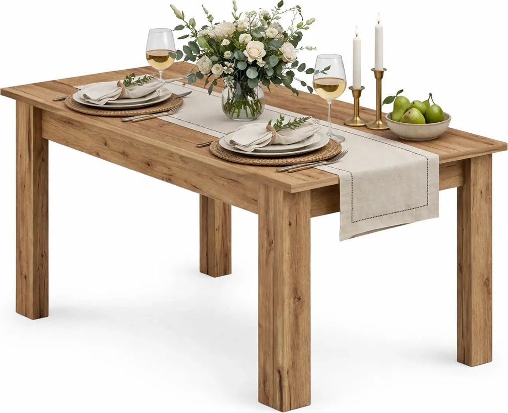 Prostokątny minimalistyczny stół kuchenny dąb craft P5-H23