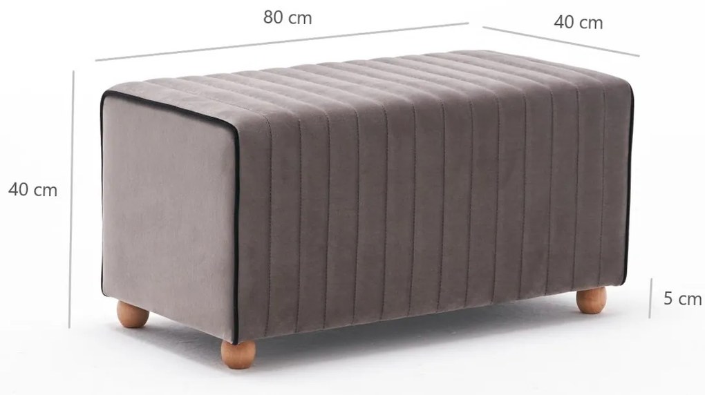 Taboret Mabel Pufa Mink