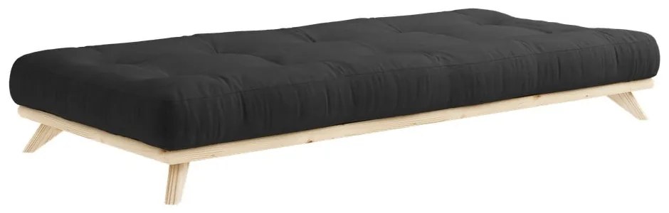 Łóżko jednoosoobowe z drewna sosnowego ze stelażem 90x200 cm Senza – Karup Design