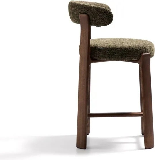 Hoker w kolorze zielono-ciemnonaturalnym z litego drewna jesionowego (wysokość siedziska 65 cm) Granite – Kave Home