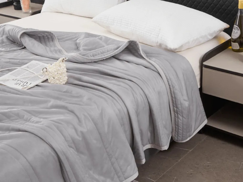 Chłodząca letnia kołdra CELIA, szara Rozmiar: 200 x 220 cm