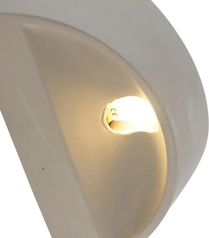 Rustykalna lampa ścienna betonowa półokrągła - Adelaide