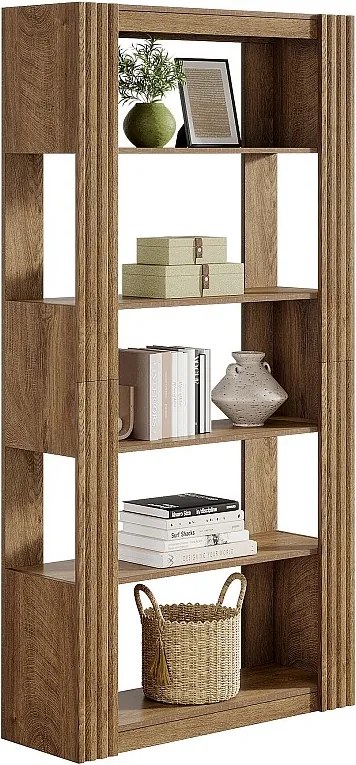 5-poziomowa otwarta półka na książki i regał na książki, wysokość 180 cm, regał stojący na podłodze