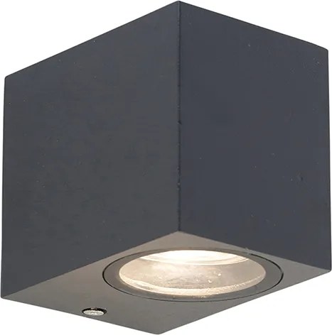 Nowoczesna lampa ścienna ciemnoszara IP44 - Baleno