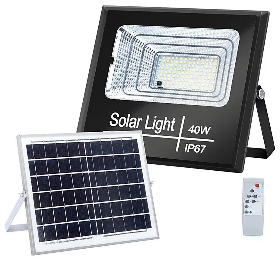 Aigostar - LED regulowany reflektor solarny LED/40W/3,2V IP67 + DO