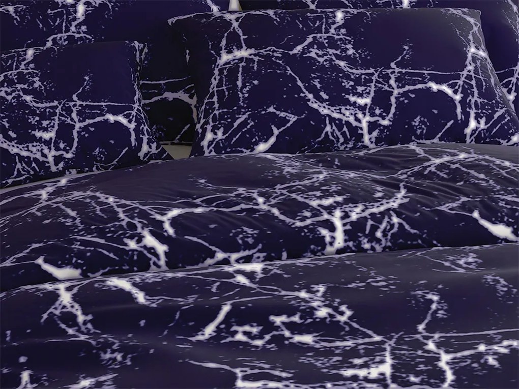 PrzytulneMieszkanie.pl PrzytulneMieszkanie.pl Pościel bawełniana TEMPESTA fioletowa Rozmiar pościeli: 70 x 90 cm | 140 x 200 cm