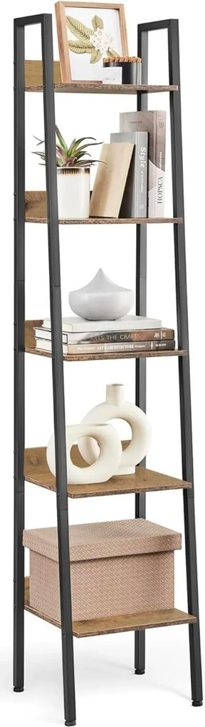 Wąski regał w stylu industrialnym dąb artisan K8-C55