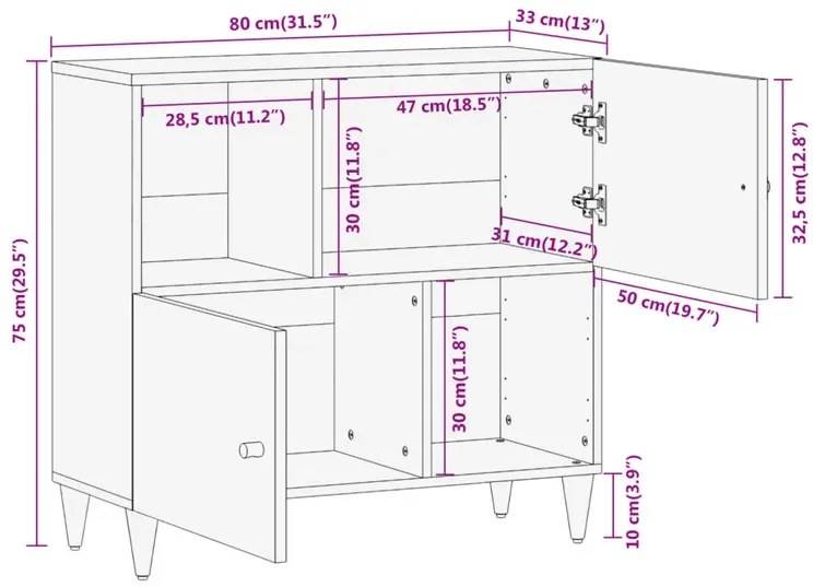 Stylowa niska komoda na nóżkach S9-W05