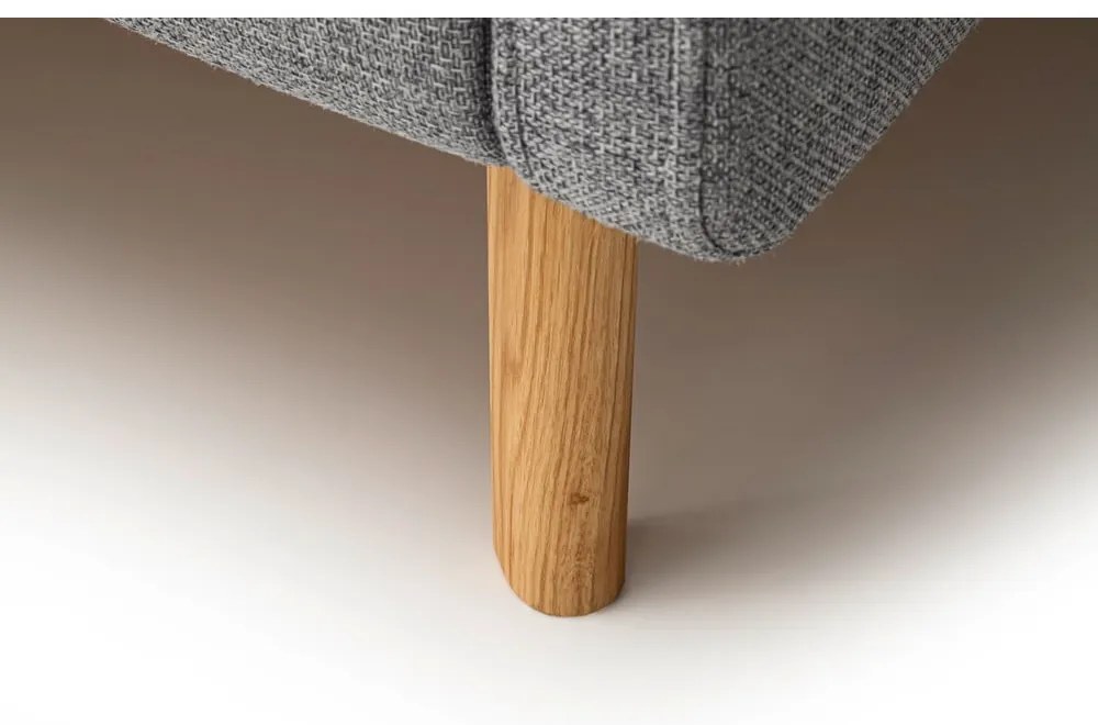 Szare tapicerowane łóżko dwuosobowe ze schowkiem i stelażem 140x200 cm Lotte – Meise Möbel