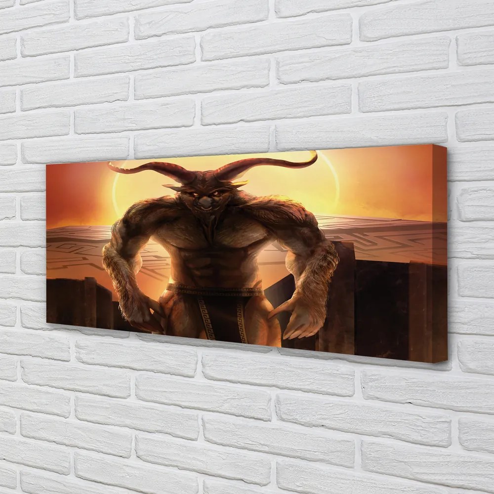 Zdjęcie na płótnie Postać o Zachodzie Słońca