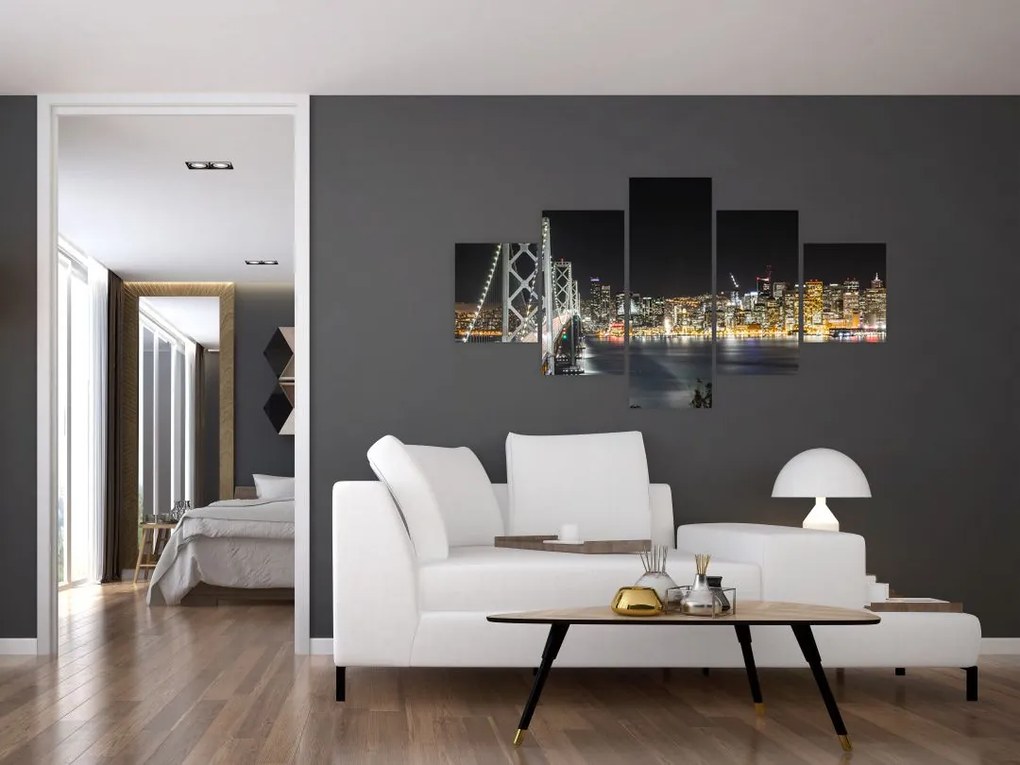 Obraz Brooklyn Bridges i Nowego Jorku (125x70 cm)