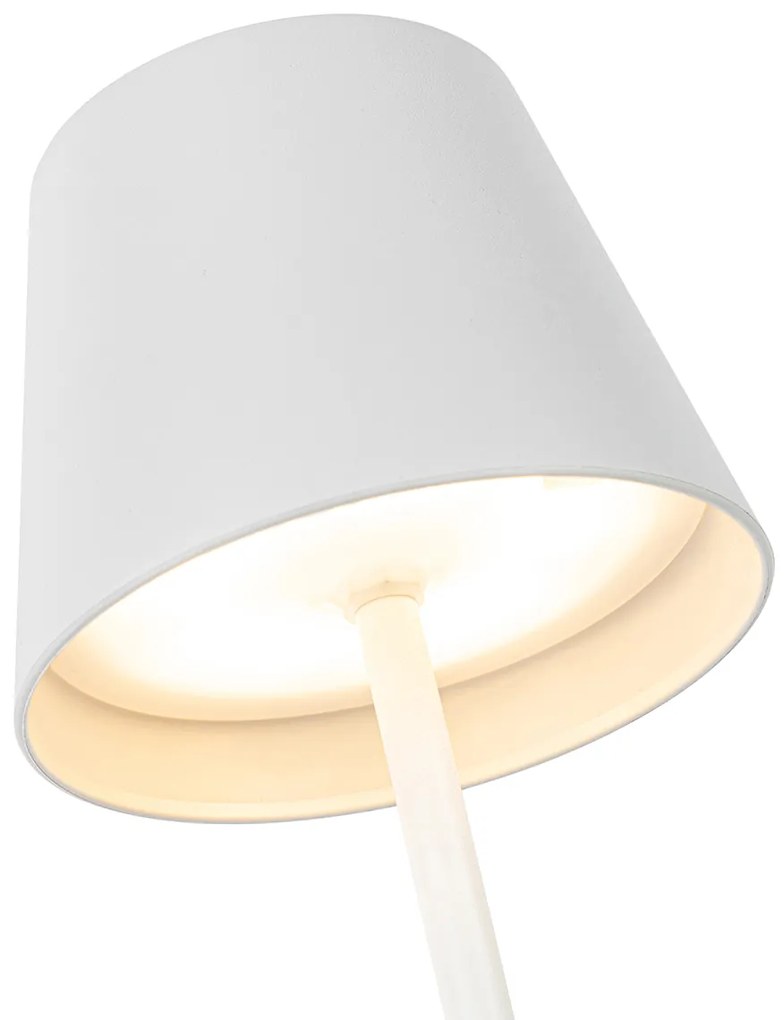 Zewnetrzna Lampa stołowa biała w komplecie z diodą LED, ściemniaczem, RGB i akumulatorem IP54 - Murdock Nowoczesny Oswietlenie zewnetrzne