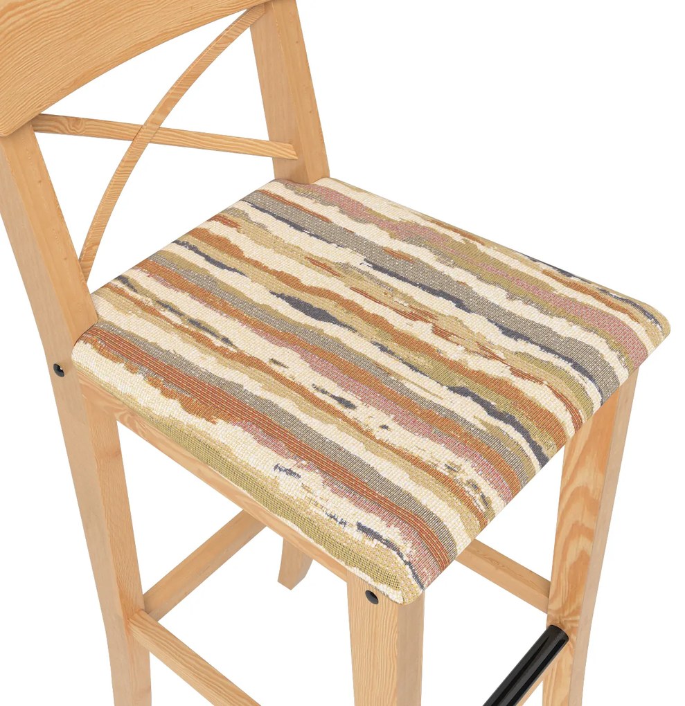 Pokrowiec na krzesło barowe Ingolf z tapicerowanym siedziskiem