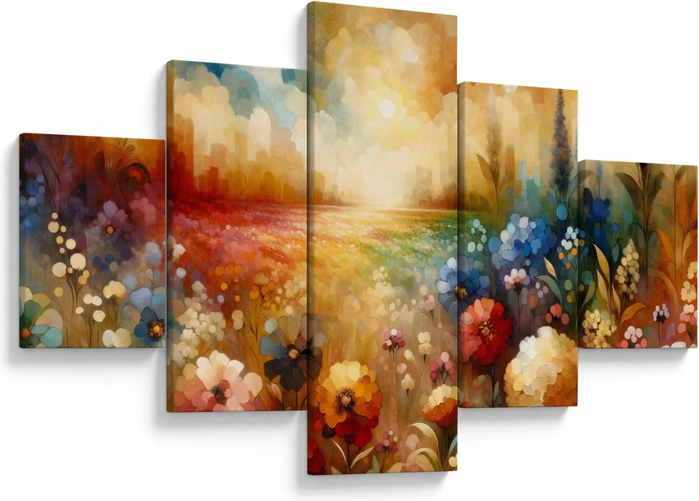 Obraz - Kolorowa łąka (125x70 cm)