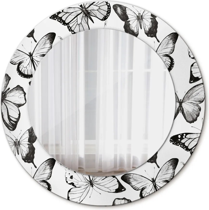 Lustro dekoracyjne okrągłe Motyl