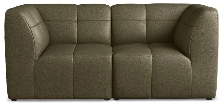Sofa z imitacji skóry w kolorze khaki 180 cm Aloha – Makamii