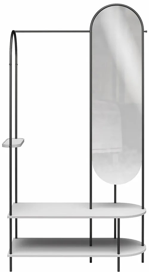 Czarno-szary metalowy zestaw do przedpokoju 101x183x43 cm Anastacia – CosmoLiving by Cosmopolitan
