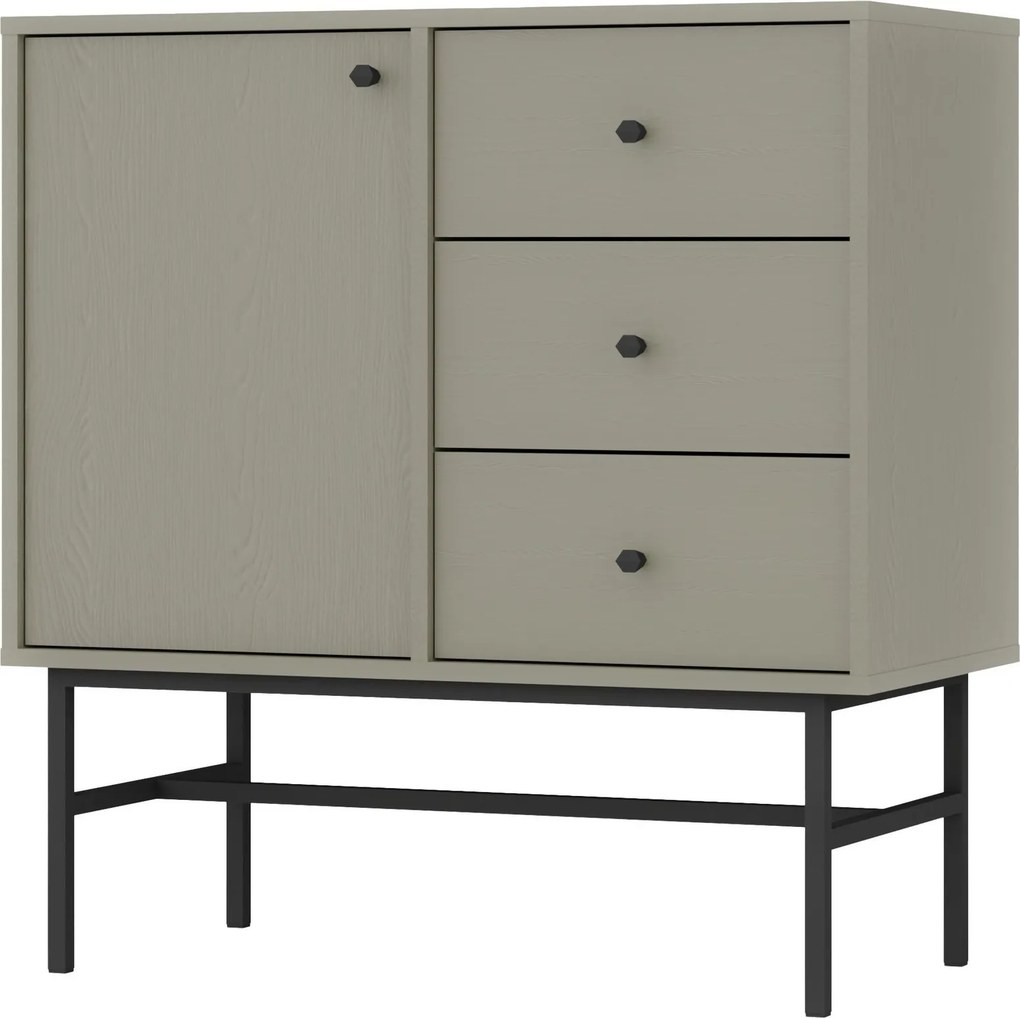 Komoda TORINO 84 cm do Salonu Sypialni Odcienie zieleni