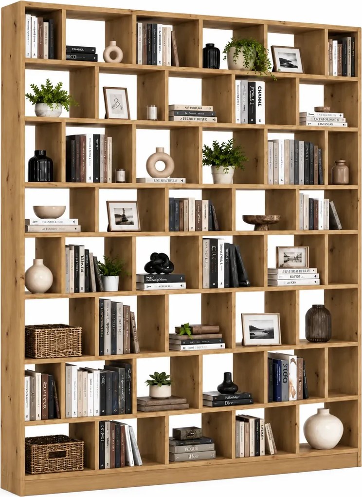 Ogromny regał na książki biblioteczka dąb artisan W0-B06