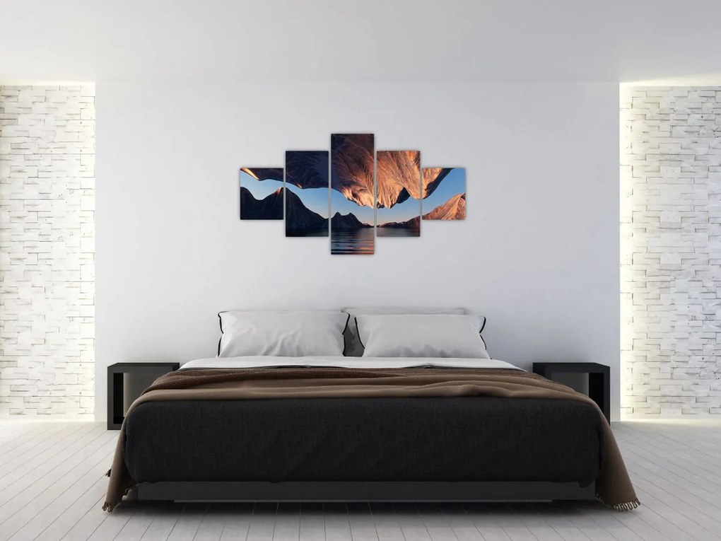 Obraz - Klify 3D (125x70 cm)