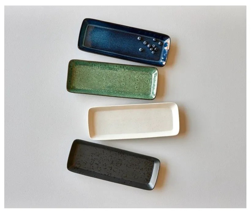 Taca do serwowania ceramiczna 14x38 cm Gastro Dark Blue/Black – Bitz