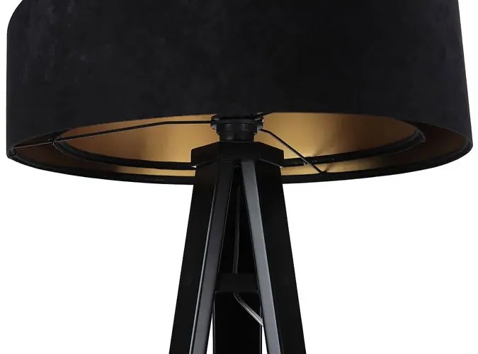 Czarna lampa stojąca glamour W6-R62
