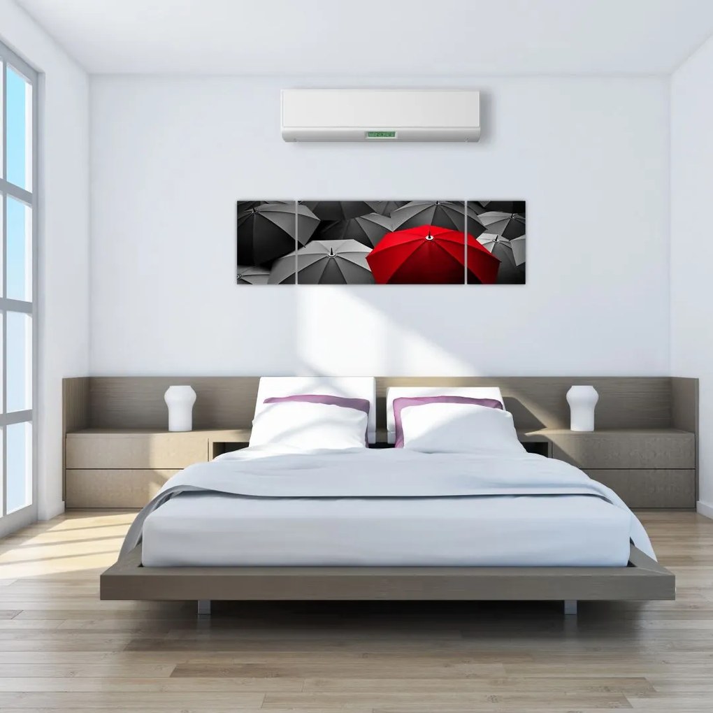 Obraz otwartych parasoli (170x50 cm)