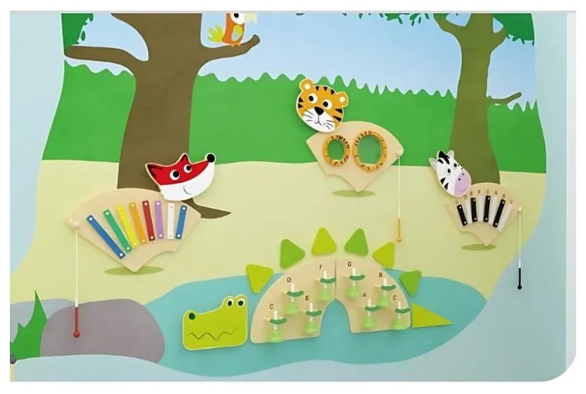 Classic world edu muzyczna tablica ścienna zebra