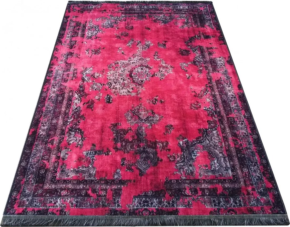 Czerwony dywan w stylu vintage P5-E18
