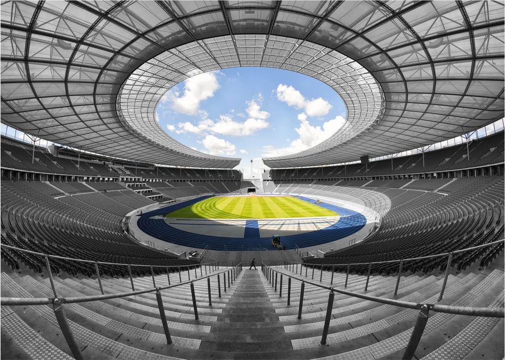 Obraz na szkle - stadion piłkarski (70x50 cm)