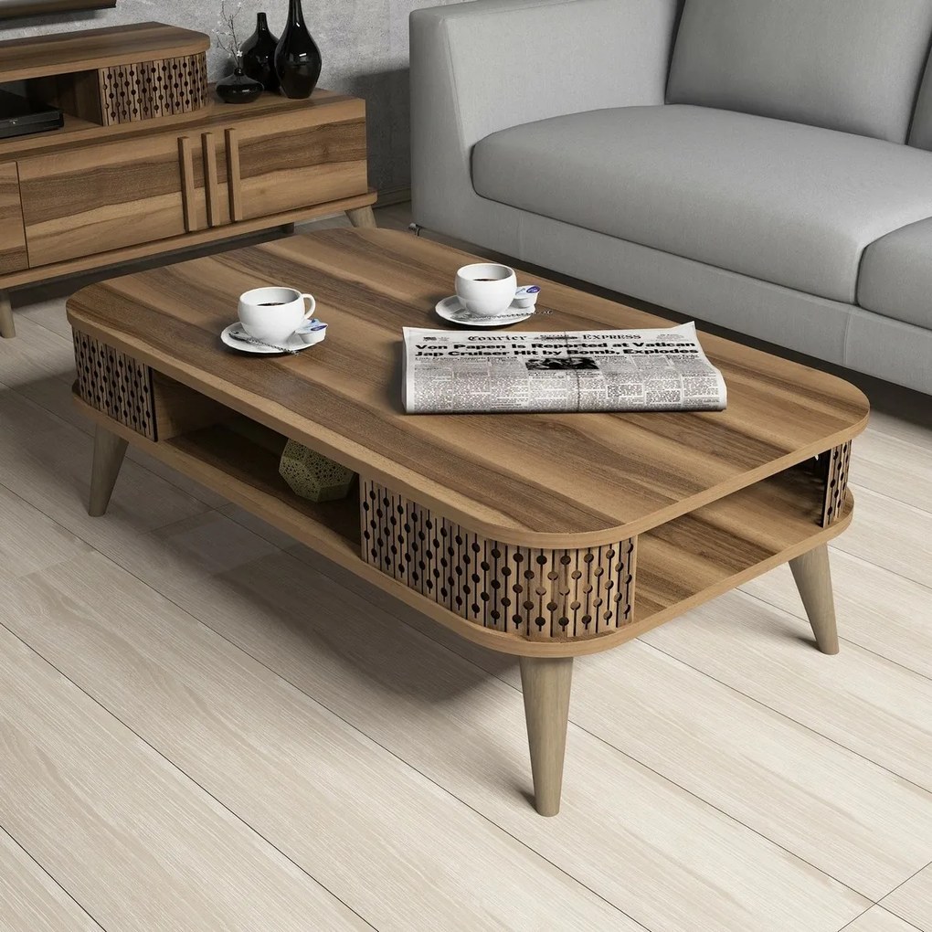 Stolik konferencyjny Eylul Walnut