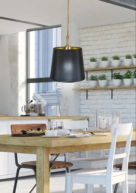 Nowoczesna czarna lampa wisząca D0-K52
