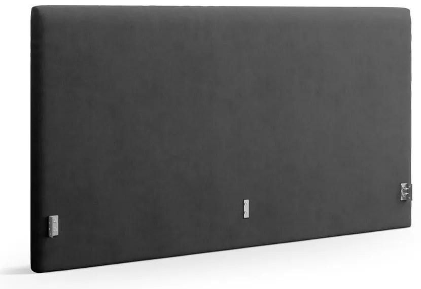 Antracytowy tapicerowany zagłówek 210,5x100 cm Remo – Micadoni