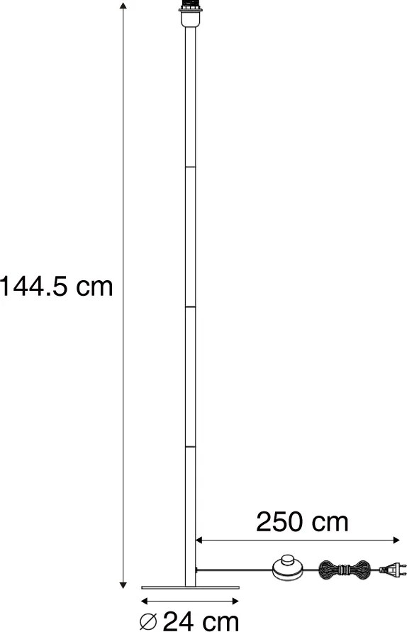 Lampa stojąca czarna bez klosza - Simplo