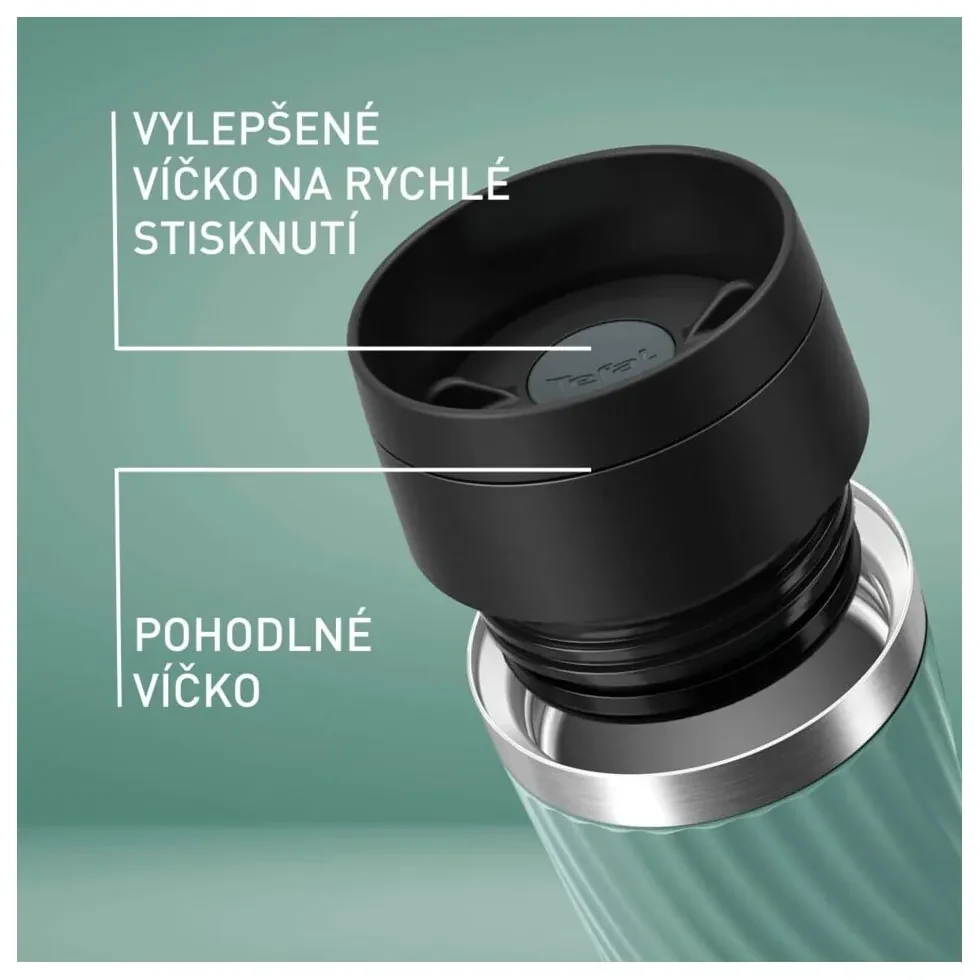 Jasnozielony kubek podróżny 360 ml – Tefal