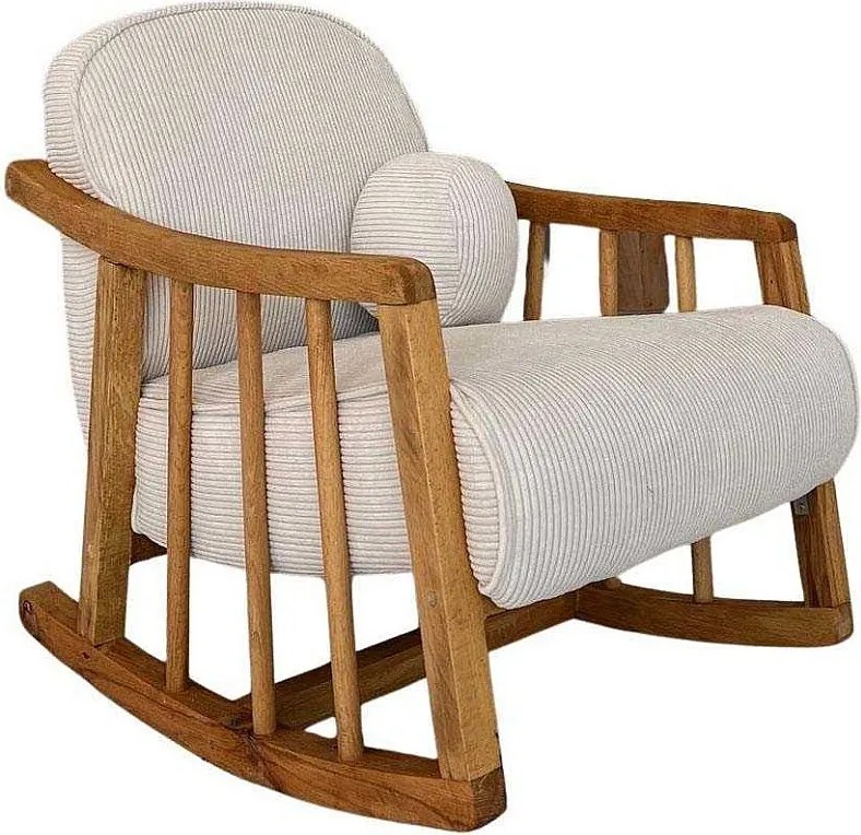 Elegancki fotel, biały, 72 x 60 x 52 cm | Stelaż: 100% drewno grabowe, tkanina: 100% poliester | Wygodna tapicerka piankowa, idealna do