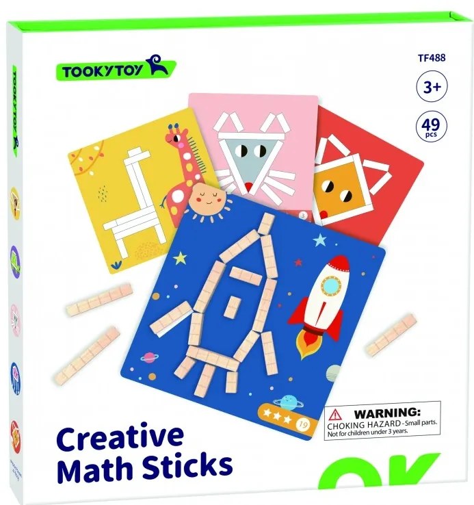 Tooky toy układanka gra logiczna łamigłówki klocki magnetyczne dla dzieci 49 el.