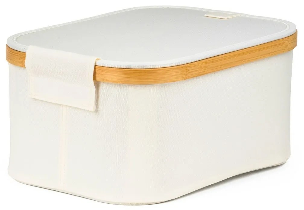 Pojemnik do przechowywania G21 24 x 30 x 15 cm, bambusowy z pokrywką, beżowy