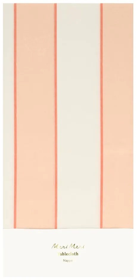 Obrus 137x259 cm Peach Stripe – Meri Meri