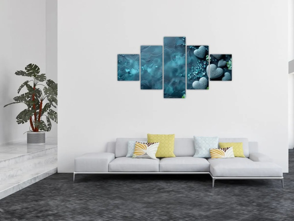 Obraz - Kamienie w kształcie serca (125x70 cm)