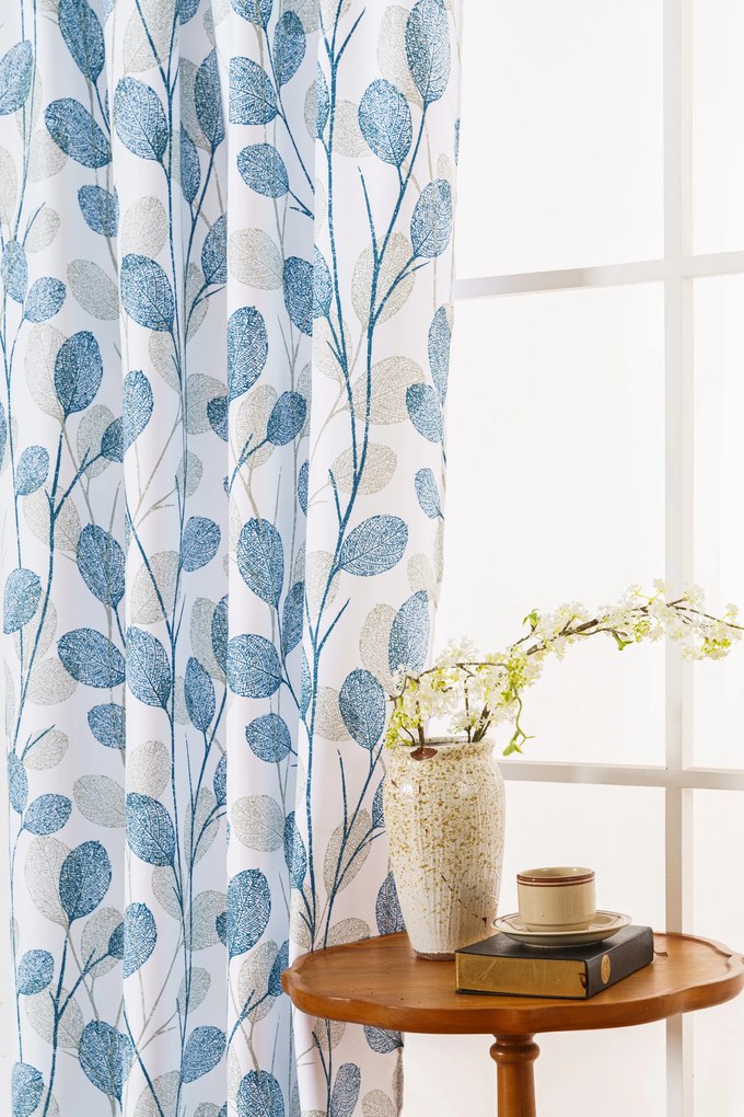 Designerska zasłona VIENTE 140x270 cm, wzorzysta Zawieszanie: Taśma z wiązaniami