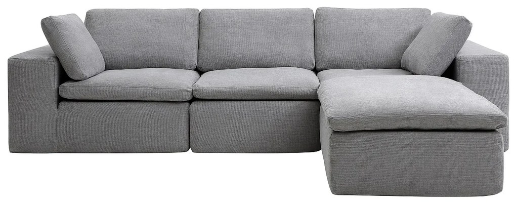Kanapa narożna modułowa  z szarej tkaniny CORTOLINE