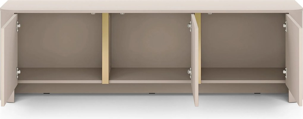 Szafka RTV Sorrenti 168 cm - kaszmir / złoty