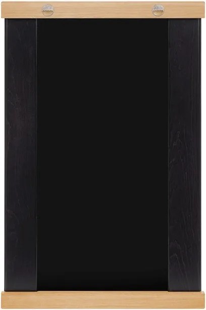 Lustro z półką z drewnianą ramą ścienne 50x75 cm Lun – noo.ma