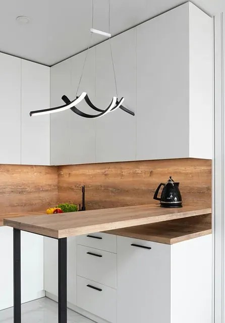 Czarna nowatorska lampa wisząca nad stół P6-W00