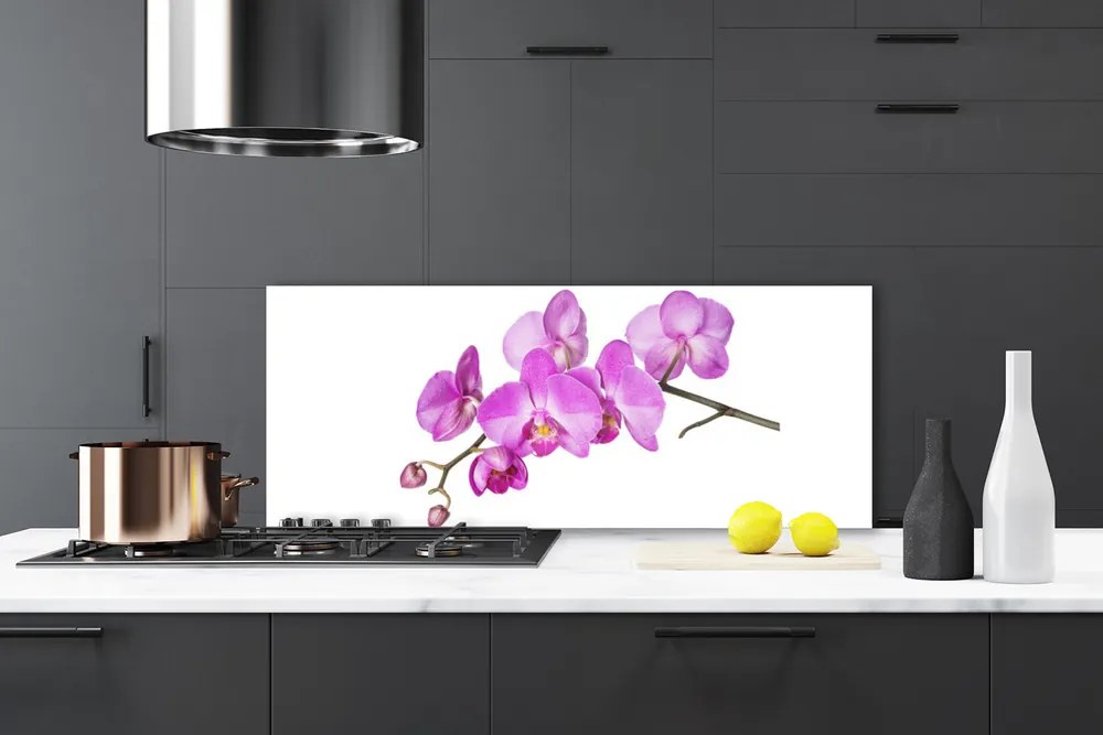 Panel Szklany Kompozycja Różowych Storczyków