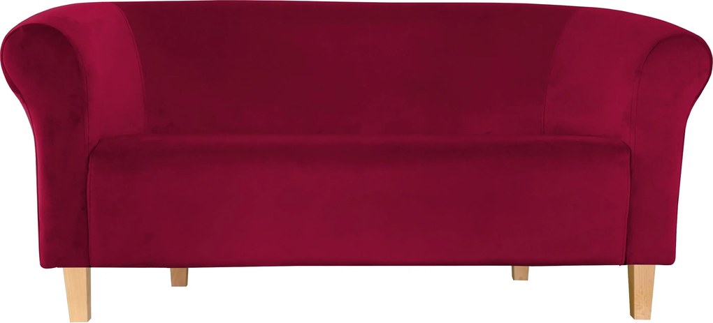 Sofa Milo tkanina Welur : Kolor nogi - Drewno, Kolor tkaniny - VELVET - MG31, Typ tkaniny - Velvet, Wysokość nogi - 15 cm
