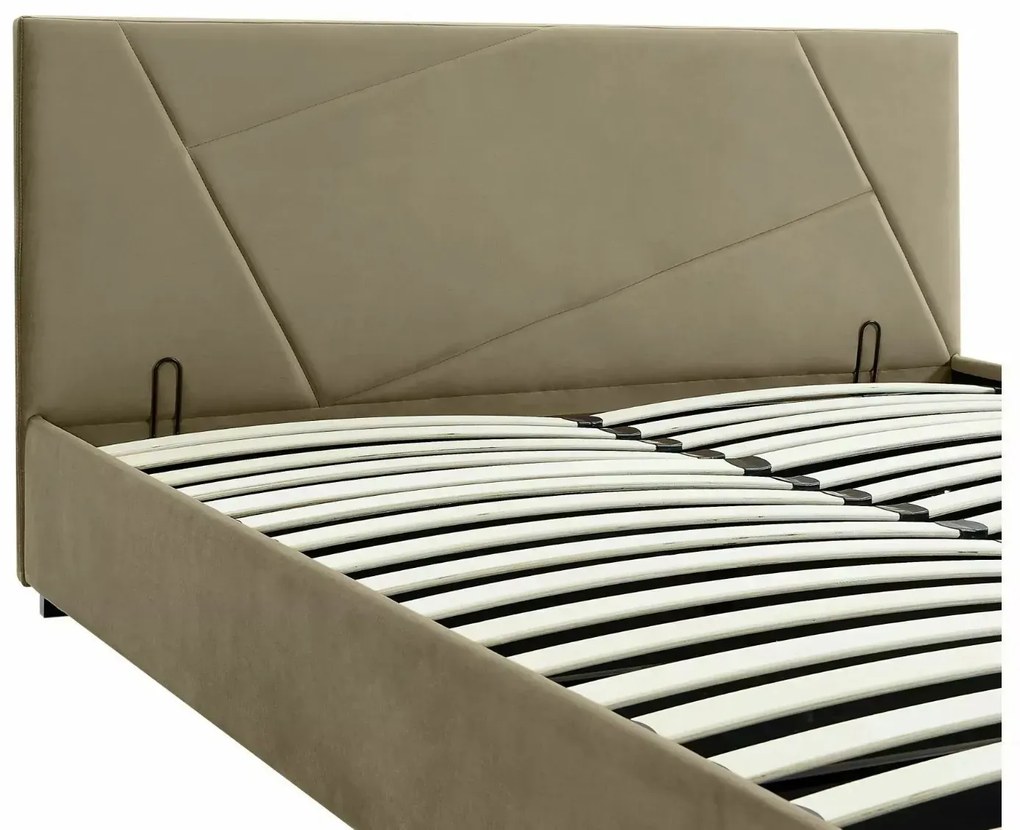 ŁÓŻKO COLUMBIA VELVET 140X200 KOLOR BEŻ BLUVEL 28 SIGNAL